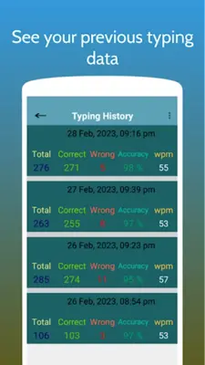 Typing Test App android App screenshot 1